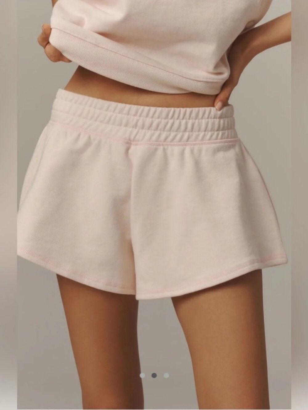 NEW Anthropologie Daily Practice Skirty Cotton Shorts XL NWT Mauve Pink Pull-On
